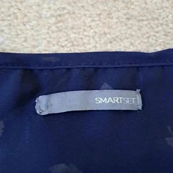 ❤️ Smart Set Dress Flutter Sleeve Purple White Floral Women's Size  XS - Picture 7 of 12